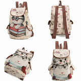 Casual Women Eiffel Tower School Bag Female Canvas School Backpack