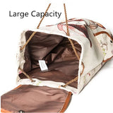 Casual Women Eiffel Tower School Bag Female Canvas School Backpack