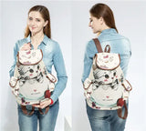 Casual Women Eiffel Tower School Bag Female Canvas School Backpack