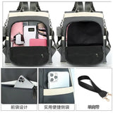 Casual Women Girls Oxford School Backpacks Anti Theft Backpack