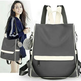 Casual Women Girls Oxford School Backpacks Anti Theft Backpack