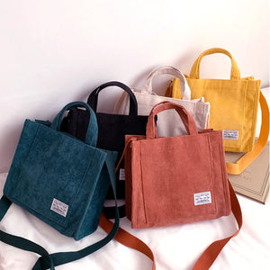 Casual Women Handbags Messenger Bags Female Corduroy Shoulder Bags