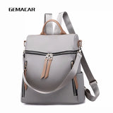 Waterproof Women Backpack Multi-function Lady Bagpacks Gray