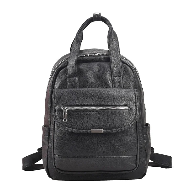 Casual Women Pu Leather Backpacks High Ladies Large Capacity Shoulder Travel Bag