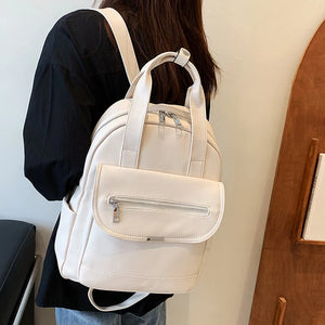 Casual Women Pu Leather Backpacks High Ladies Large Capacity Shoulder Travel Bag