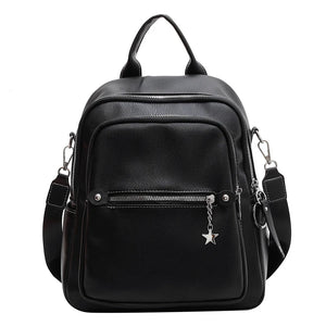 Casual Women Pu Leather Backpacks High Ladies Shoulder Travel Bags
