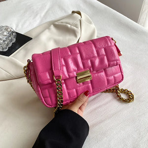 Casual Women Pu Leather Chain Shoulder Bag High Ladies Small Crossbody Bags Fema