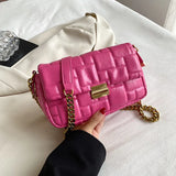Casual Women Pu Leather Chain Shoulder Bag High Ladies Small Crossbody Bags Fema