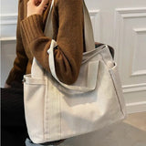 Casual Canvas Shoulder Bag Tote Handbag Large Capacity Shopping Totes