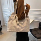 Casual Canvas Shoulder Bag Tote Handbag Large Capacity Shopping Totes