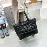 Casual Women Shoulder Bag Lattice Solid Large Underarm Bags