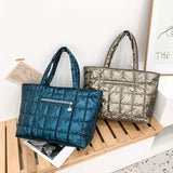 Casual Women Shoulder Bag Lattice Solid Large Underarm Bags