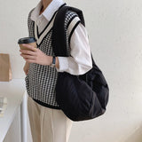 Casual Women Shoulder Bag Nylon Solid Wide Strap Crossbody Bag Light Travel