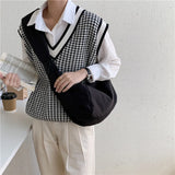 Casual Women Shoulder Bag Nylon Solid Wide Strap Crossbody Bag Light Travel