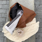 Women Shoulder Bag PU Leather Tote Handbag Winter Shopping Bags