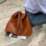 Women Shoulder Bag PU Leather Tote Handbag Winter Shopping Bags