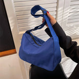 Casual Canvas Shoulder Bag for Women Solid Travel Purse