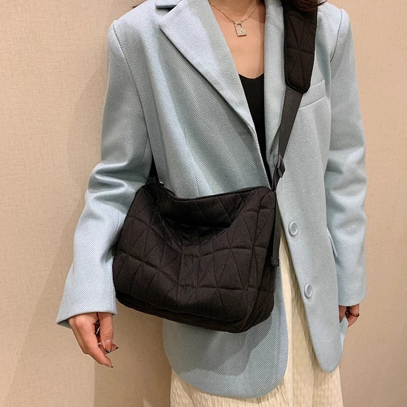 Casual Women Soft Small Shoulder Bags Handbags Cotton Crossbody Bag Female