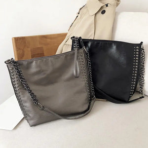 Rivet Chain Shoulder Bag Crossbody Pouch
