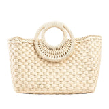 Women Straw Handbag Large Capacity Beach Tote Bag