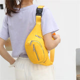 Casual Women Waist Bag Chest Bag Multi-Function Crossbody Pouch Nylon Travel