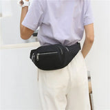 Casual Women Waist Bag Chest Bag Multi-Function Crossbody Pouch Nylon Travel