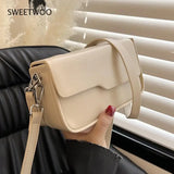 Casual Crossbody Bag Square Vintage Underarm Bag