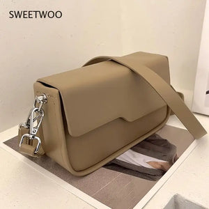 Casual Crossbody Bag Square Vintage Underarm Bag