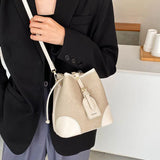Women's Patchwork Leather Shoulder Bag Crossbody Handbag