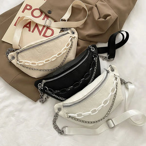 Women's Leather Shoulder Bag Crossbody Chain Purse