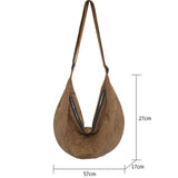 Casual Canvas Shoulder Bag Large Capacity Dumpling Bag