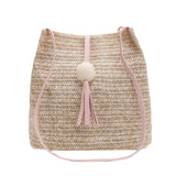 Casual One-shoulder Straw Bag Wild Bucket Bag Female Weave Handbag