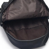 Casual PU Leather Backpack Large Capacity Dual Zipper Student Bag