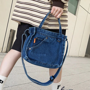 Girls Denim Messenger Bag