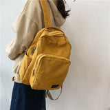 Casual Canvas Women Backpack Teenger Girl School Bags Female Mochila Bagpack