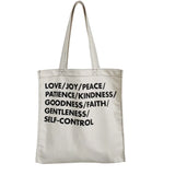 Canvas Shoulder Bag Large Capacity Tote Bag Handbag Letter Printing