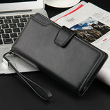 Men's Long Clutch Wallet Triple-Fold with Phone Pocket