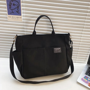 Retro Canvas Shoulder Bag Japanese Messenger Large Capacity Multi-Pocket Handbag
