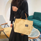 Retro Canvas Shoulder Bag Japanese Messenger Large Capacity Multi-Pocket Handbag