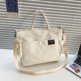 Retro Canvas Shoulder Bag Japanese Messenger Large Capacity Multi-Pocket Handbag