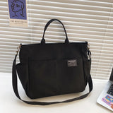 Retro Canvas Shoulder Bag Japanese Messenger Large Capacity Multi-Pocket Handbag
