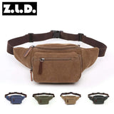 Canvas Men's Waist Bag Outdoor Sports Running Cycling Diagonal Bag