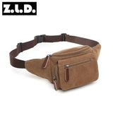 Canvas Men's Waist Bag Outdoor Sports Running Cycling Diagonal Bag