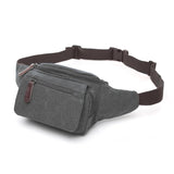 Canvas Men's Waist Bag Outdoor Sports Running Cycling Diagonal Bag