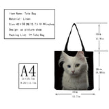 Cat & Dog Eco-Friendly Shopper Bag Travel Animal Women Shoulder Tote Bag