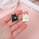 Cat Boo Enamel Pins Halloween Ghost Gothic Brooches Lapel Badges for Bag Clothes