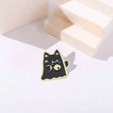 Cat Boo Enamel Pins Ghost Gothic Lapel Badges