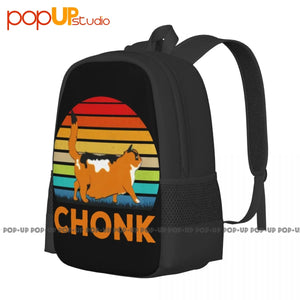 Chonk Cat Graphic Backpack Large Capacity Travel Bag