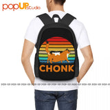 Chonk Cat Graphic Backpack Large Capacity Travel Bag