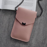 Cat Ear Touch Screen Retro Phone Bag Women Chain Messenger Mini Shoulder Bag